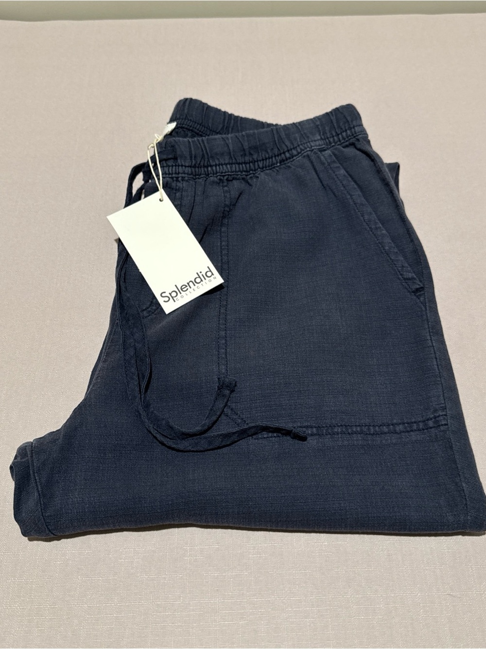 SPLENDID Women’s Angie Crop Palazzo Pants  Size: M Color: Navy Blue -NEW! $168.